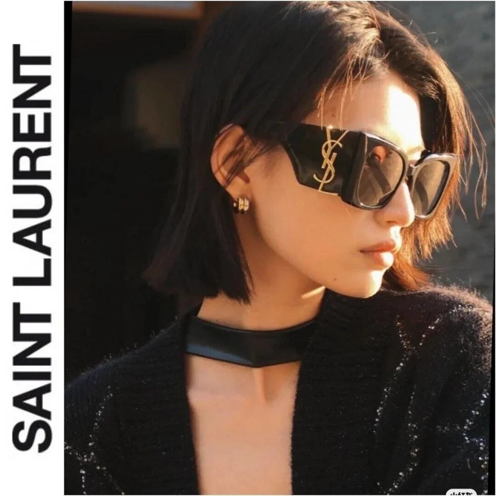Saint Laurent SL M119 BLAZE 002 Havana Gold YSL LOGO AUTHENTIC Sunglasses - Picture 8 of 9